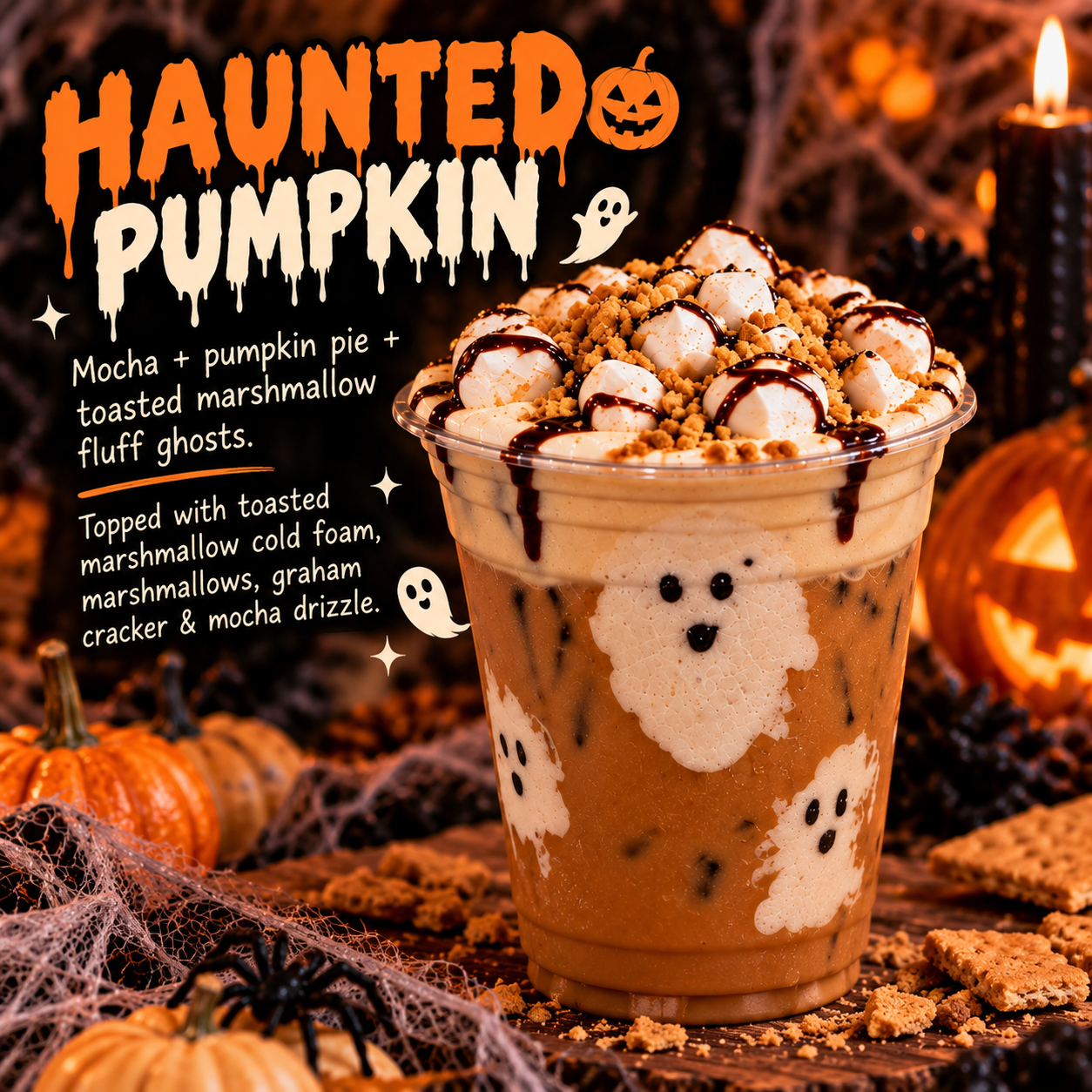 Haunted Pumpkin — October specialty drink at KT'z Espresso Kafe in Emory, Texas