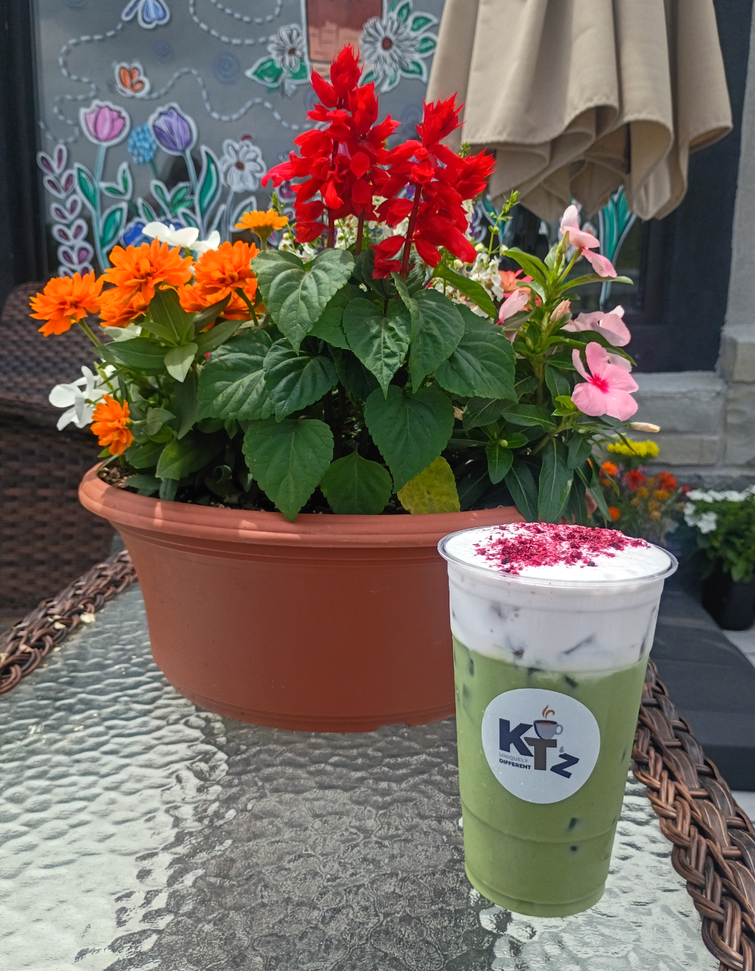 Iced matcha latte from KT'z Espresso Kafe