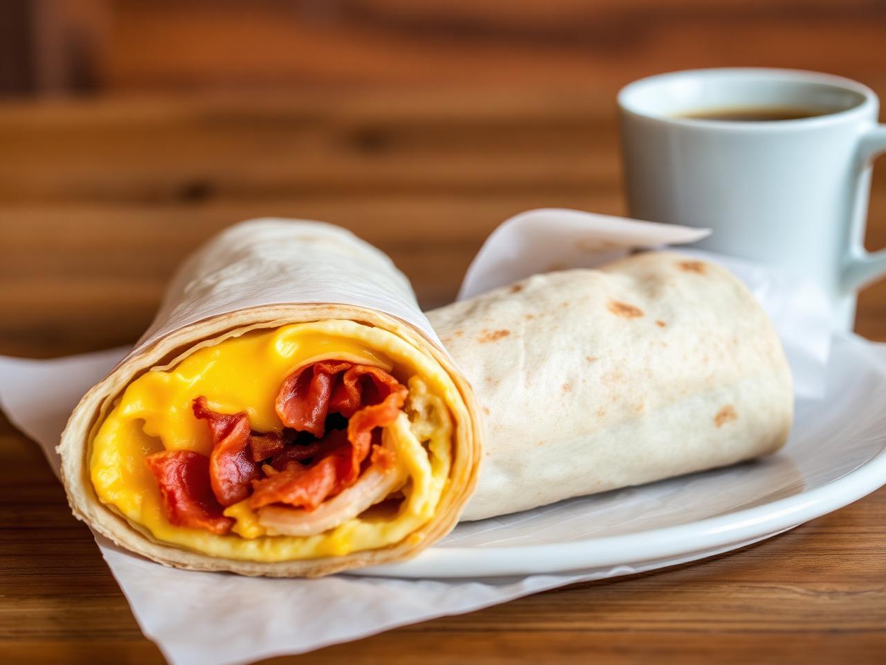 Breakfast burrito from KT'z Espresso Kafe